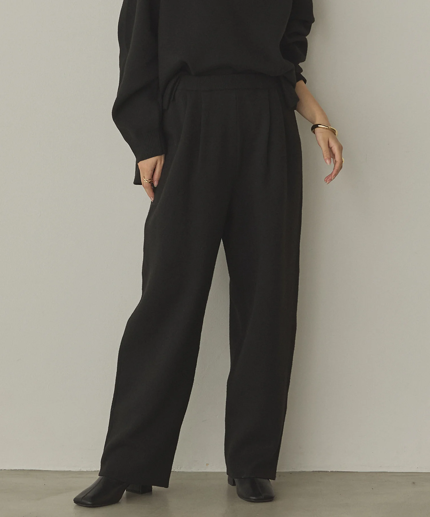 ニット ワイドパンツ