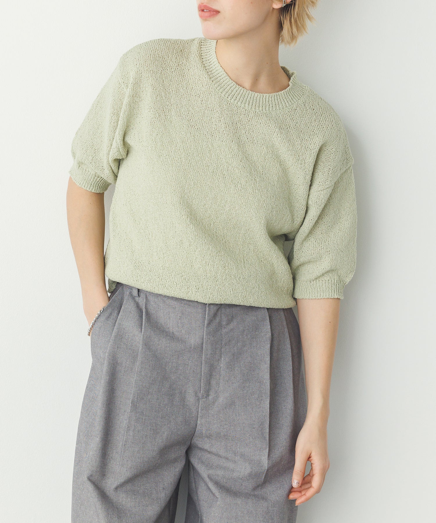 【別注】ハーフスリーブ サマーニット