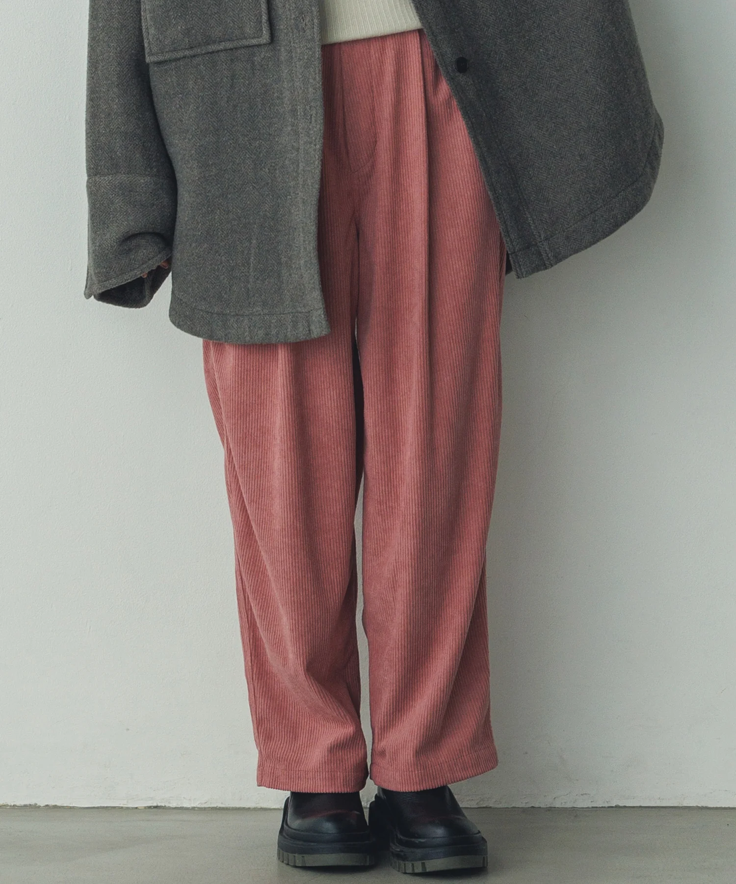 コーデュロイ コクーンパンツ