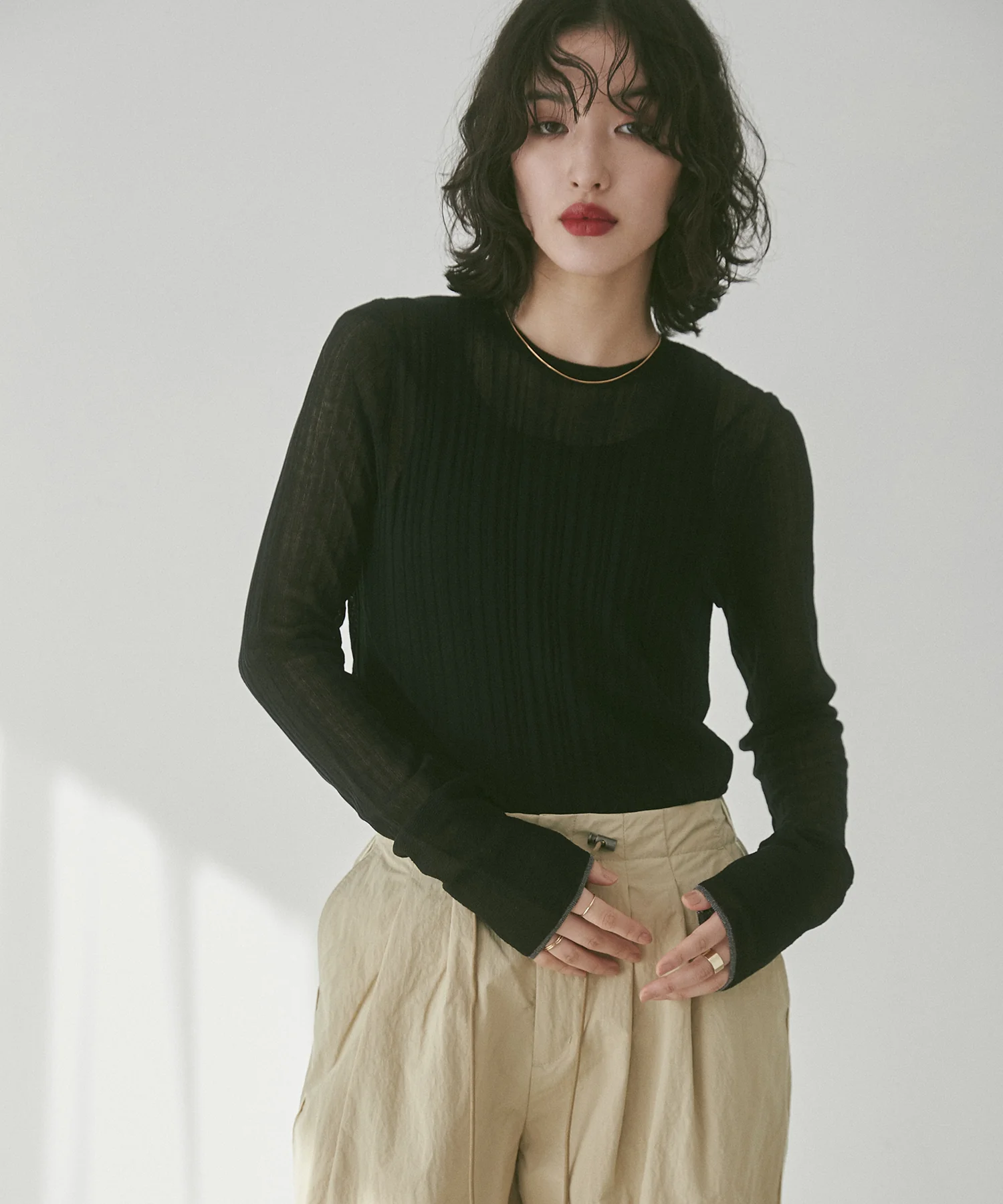 【WEB限定/別注】ランダム リブシアーニット