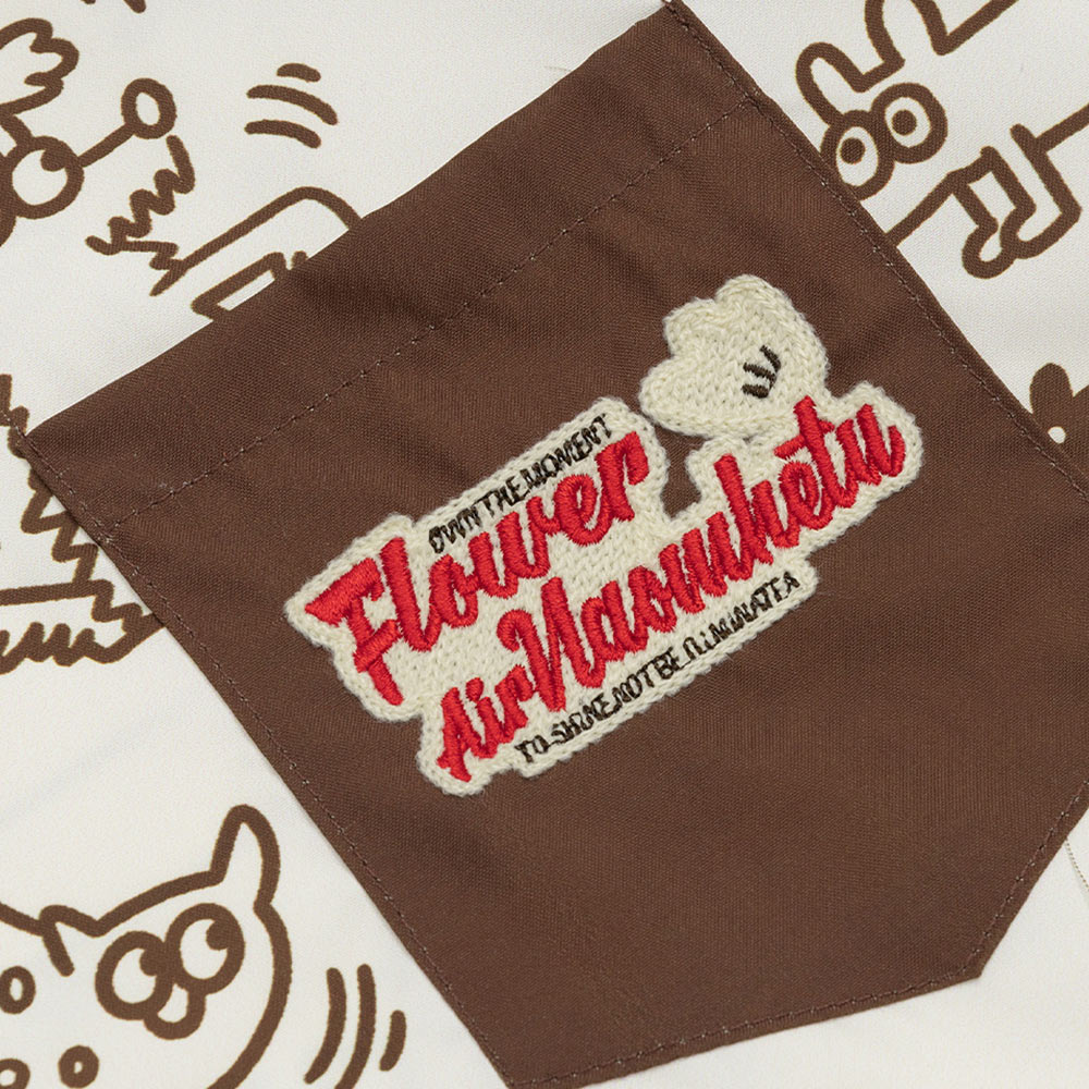 「マイペット」シンプルイラスト切り替え半袖Tシャツ