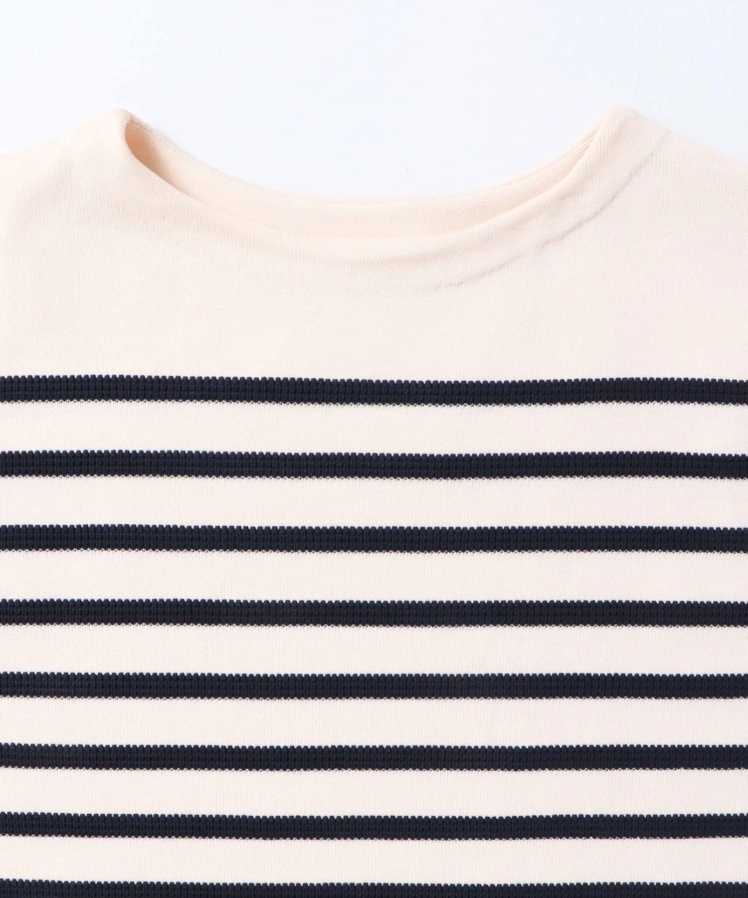 スポンディッシュ 柄編みボーダーニット