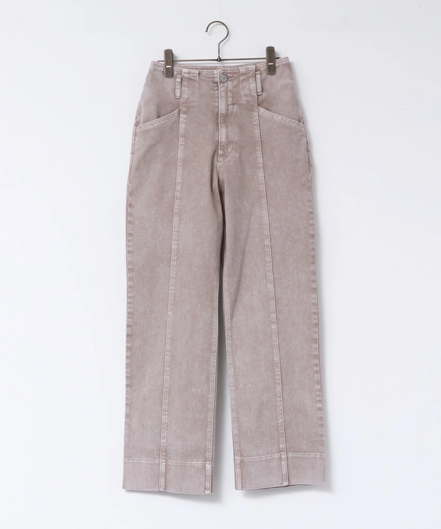 デニム/ツイルストレートパンツ