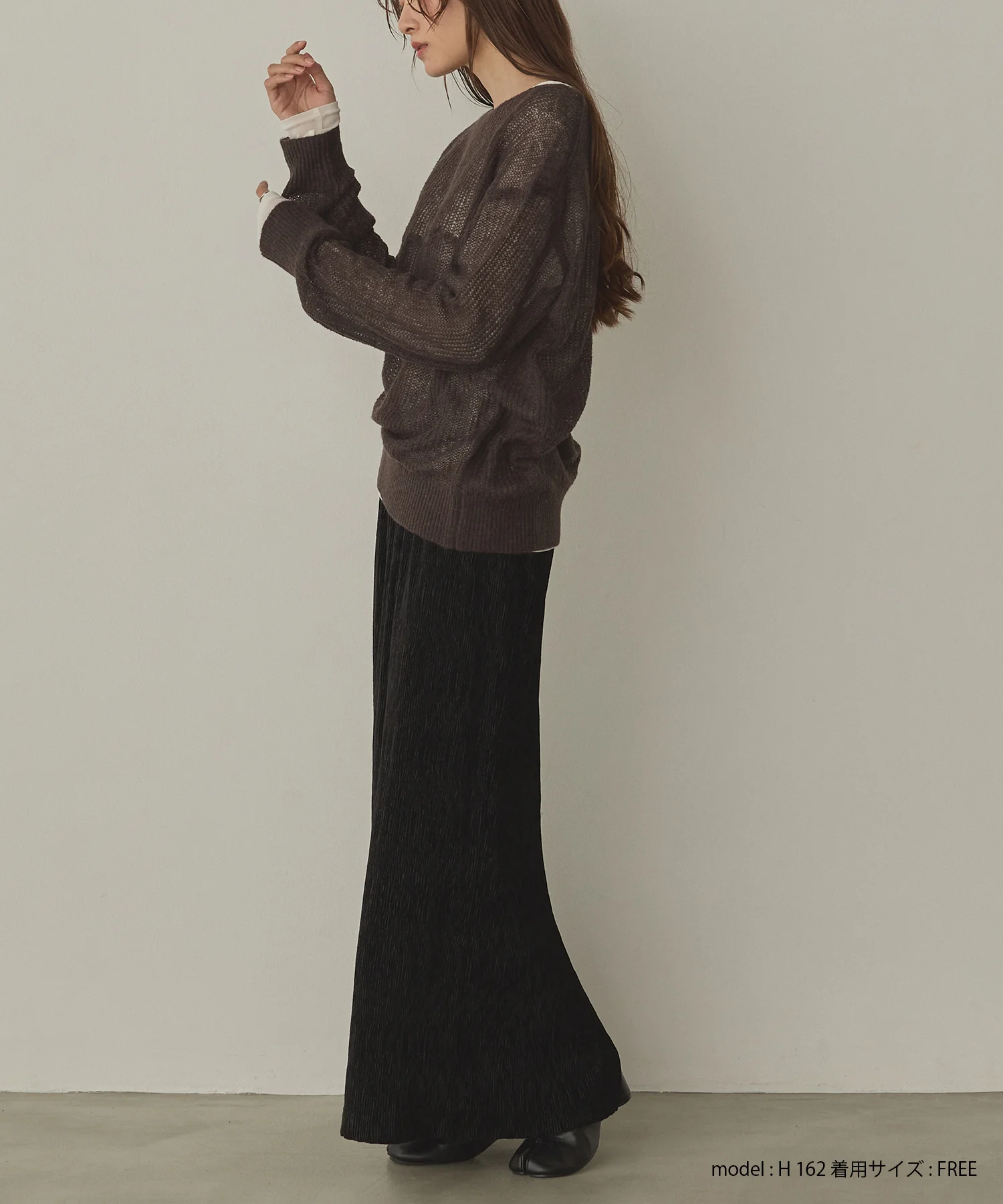 アルパカニット ロゴシアートップス