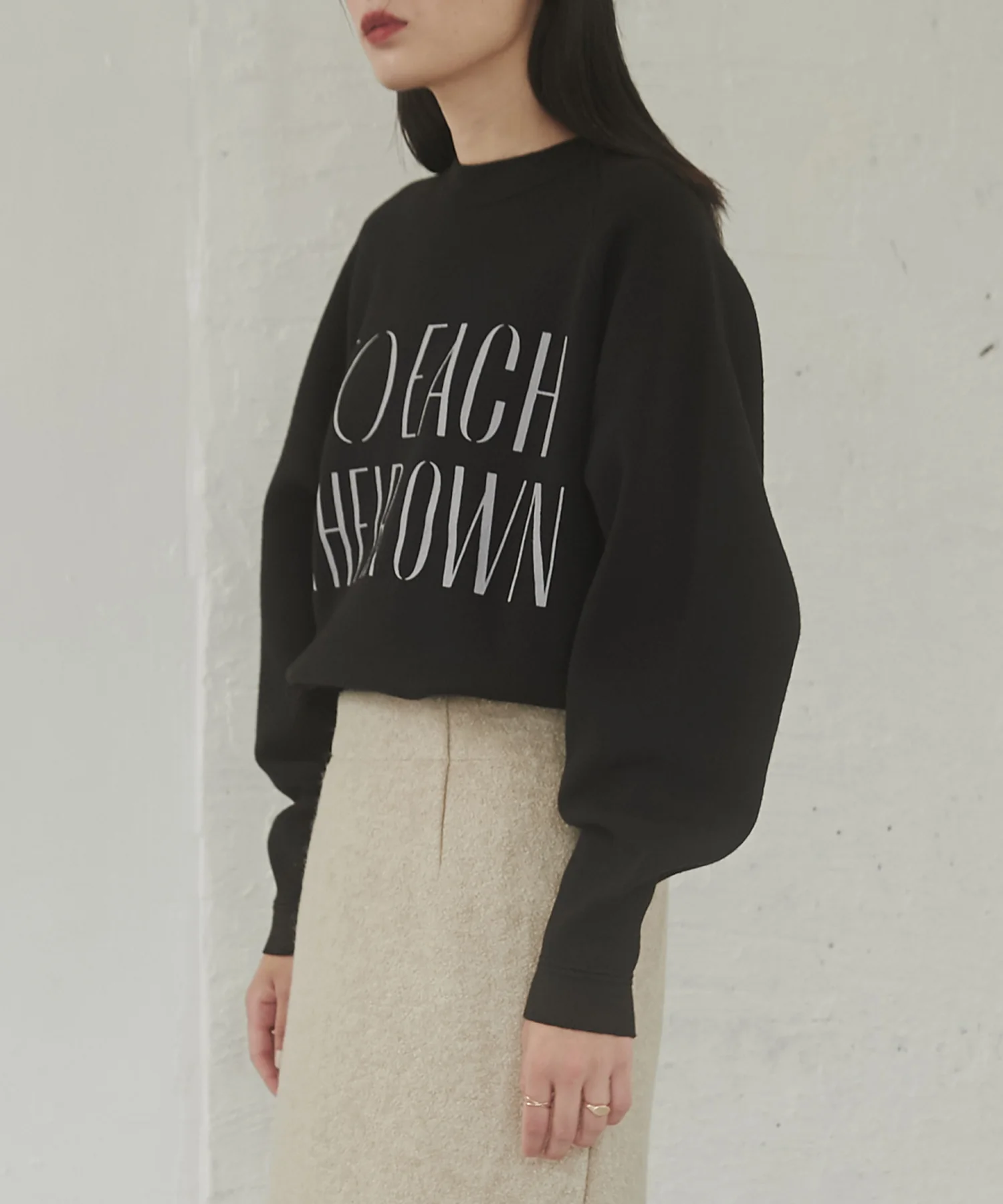 【WEB限定/別注】【新色追加】スウェットライクロゴニット