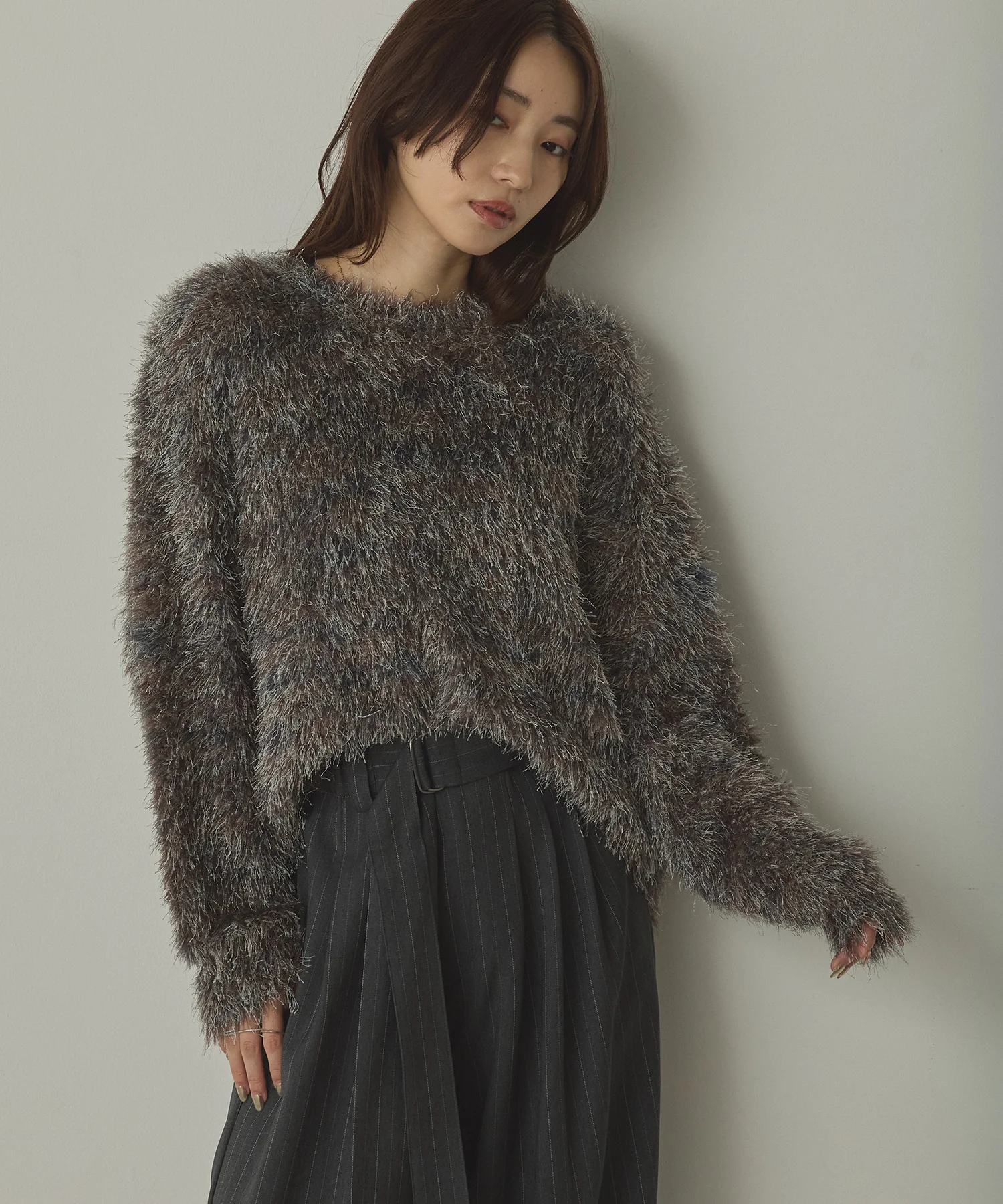 ミックス シャギーニット