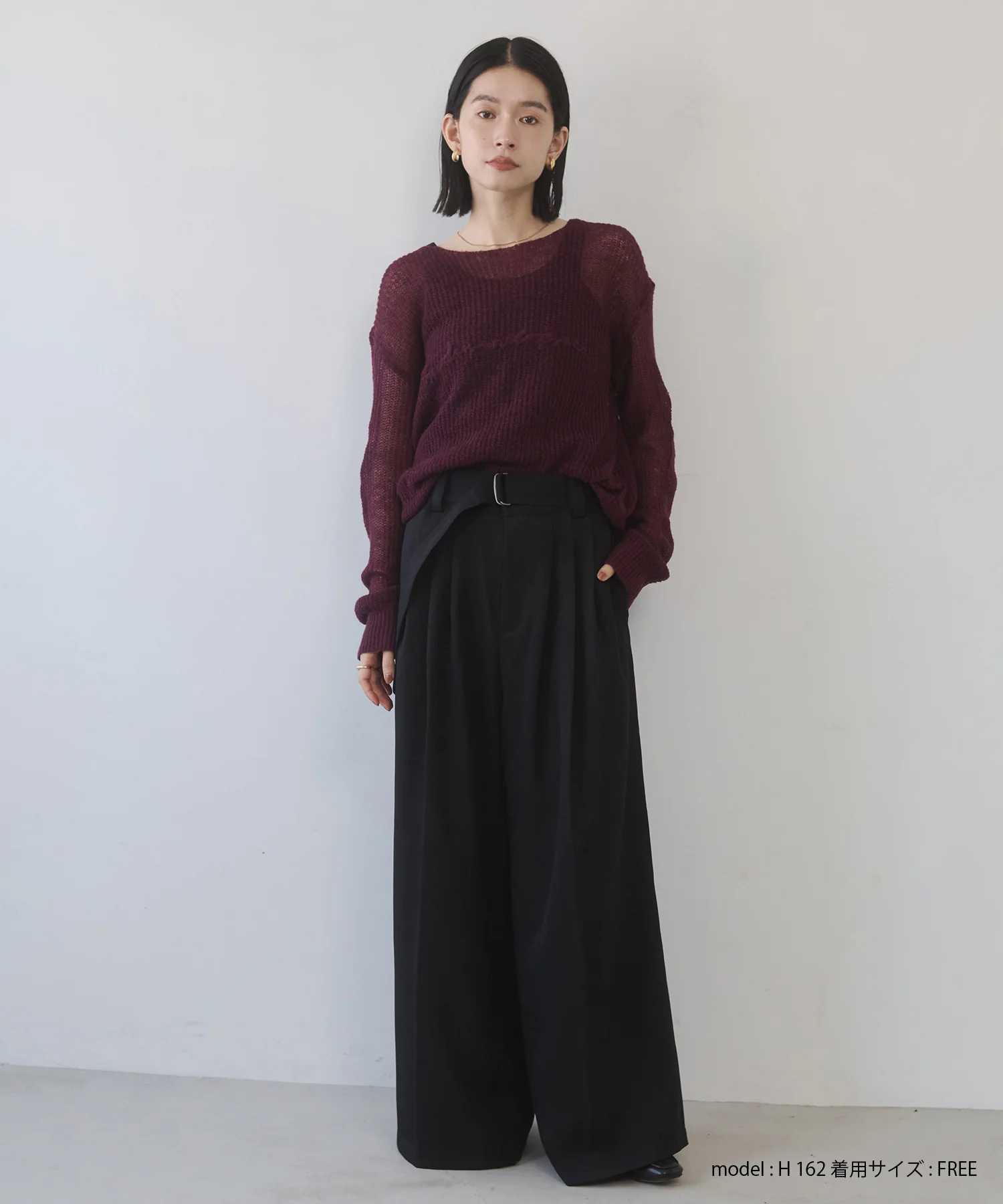 アルパカニット ロゴシアートップス