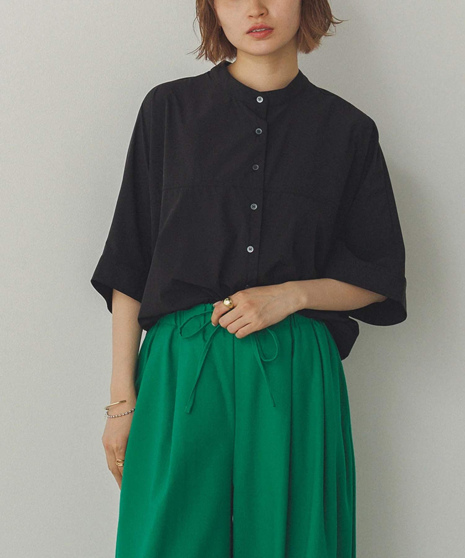 【接触冷感】ドルマンシャツ