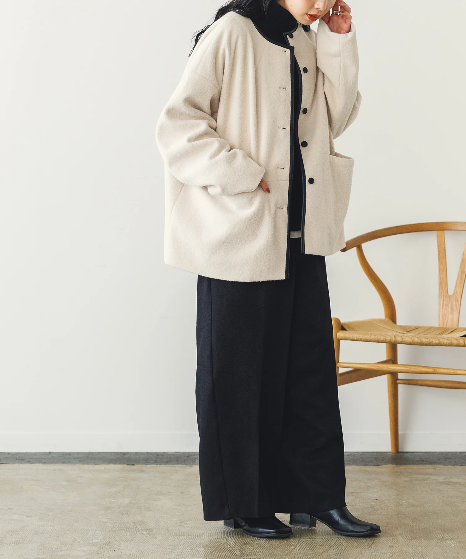 シャギーコクーンブルゾン