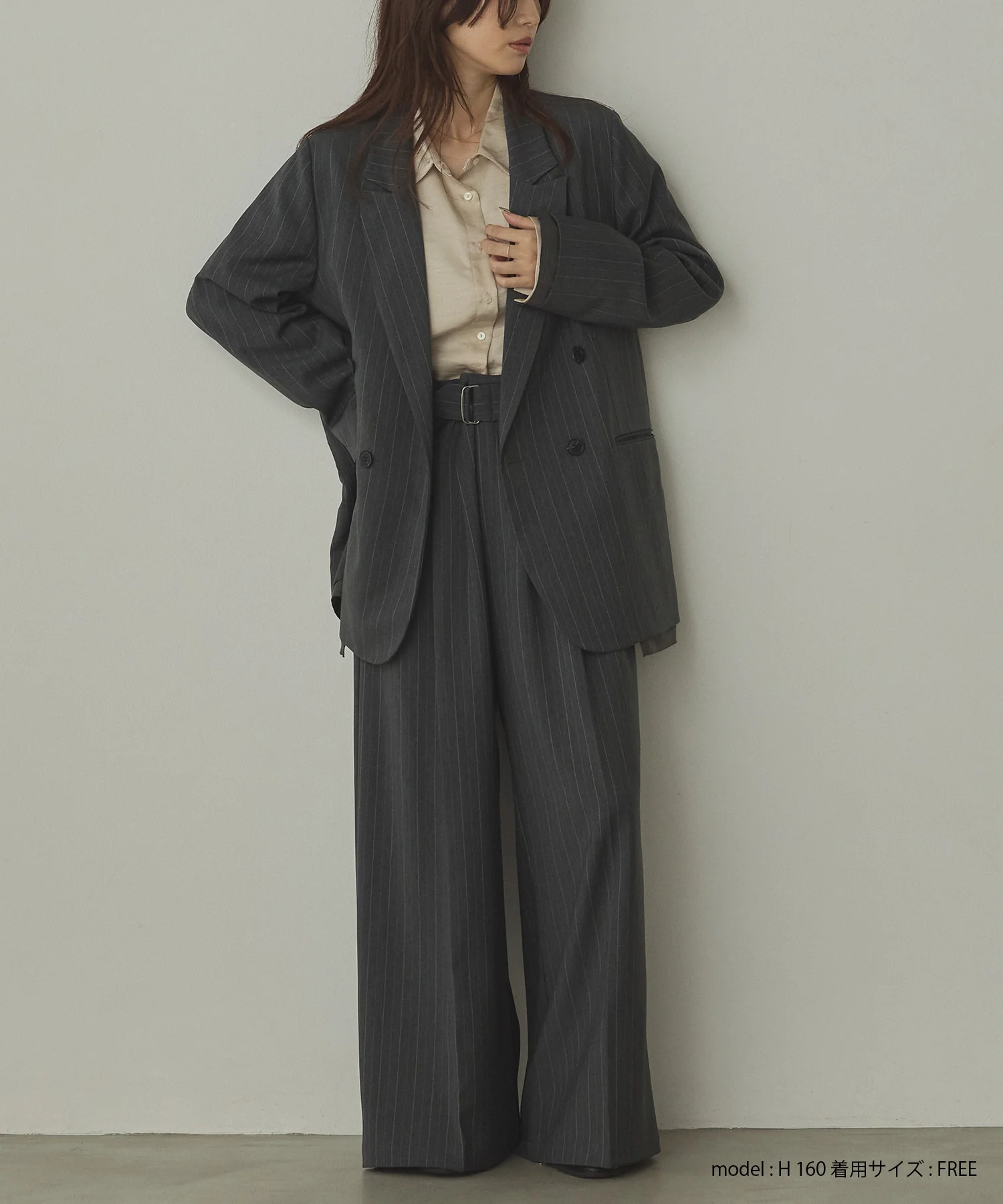ストライプ ダブルジャケット