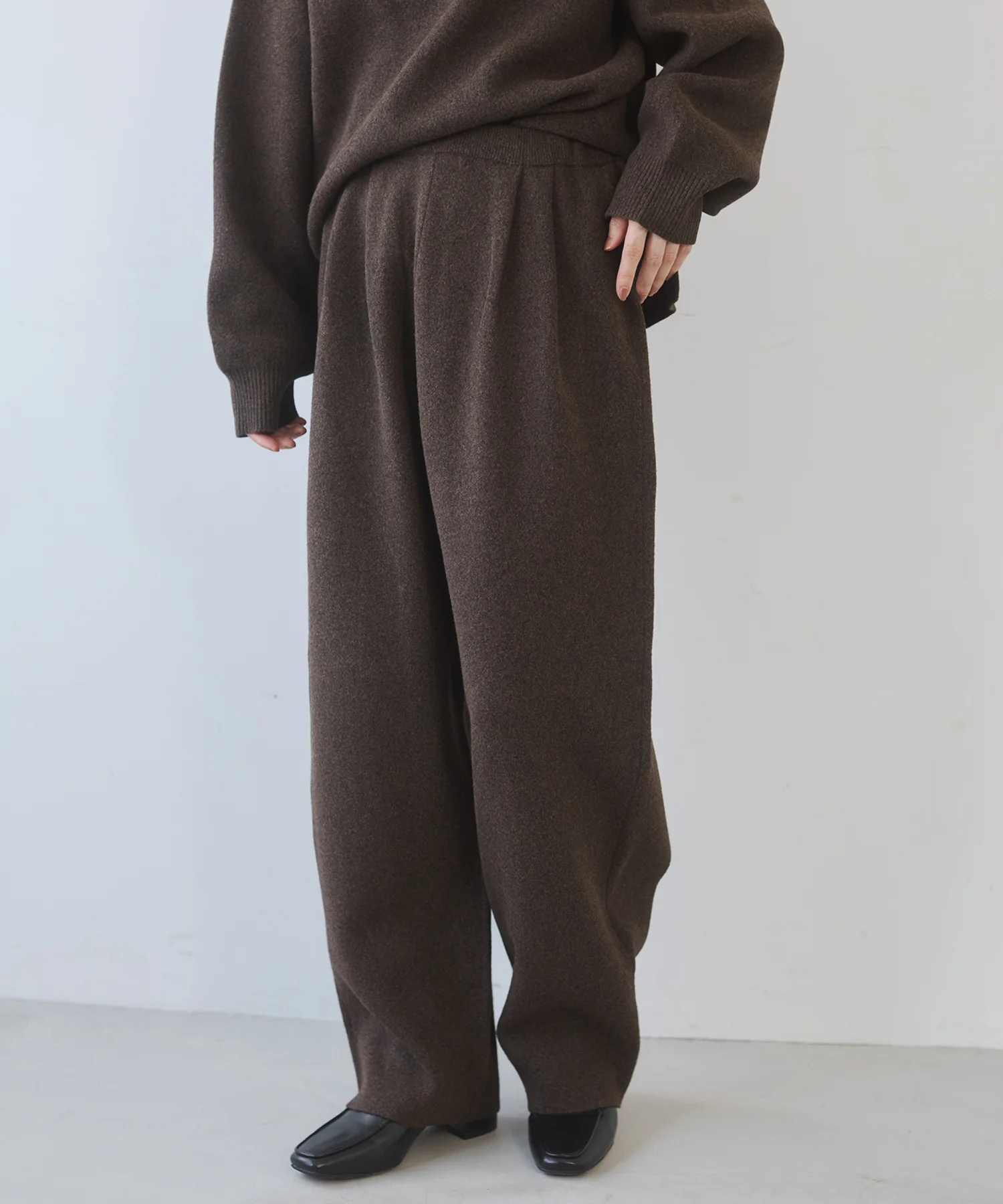 ニット ワイドパンツ