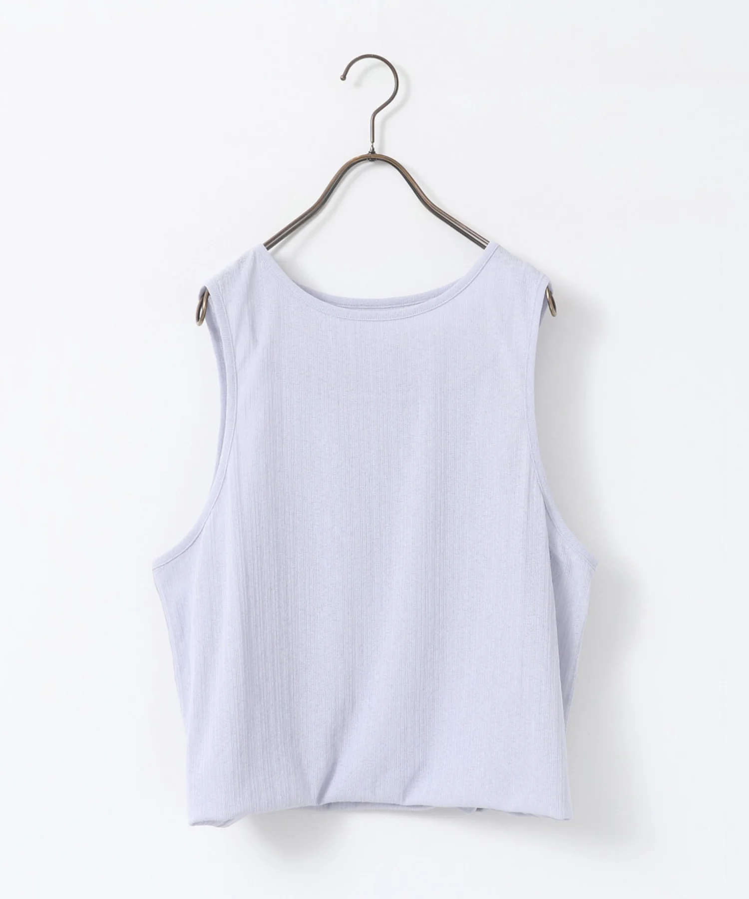 ランダムリブ シアータンクトップ