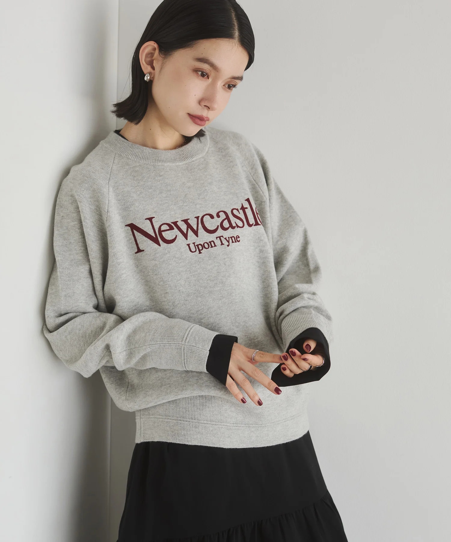 【WEB限定/別注】【新色追加】スウェットライクロゴニット