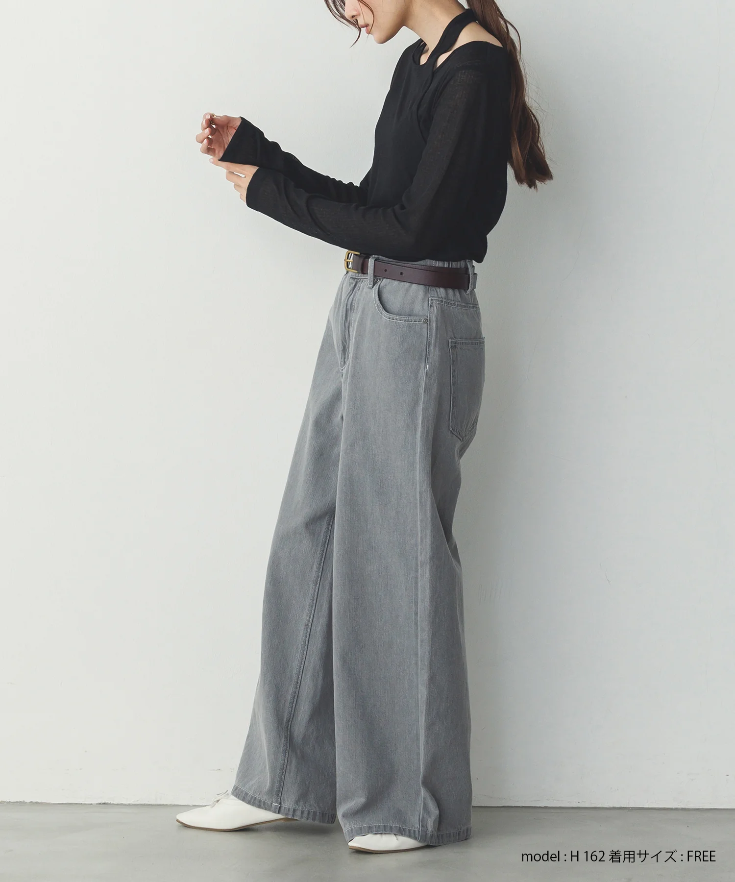 【WEB限定/別注】ランダムリブ レイヤード シアートップス