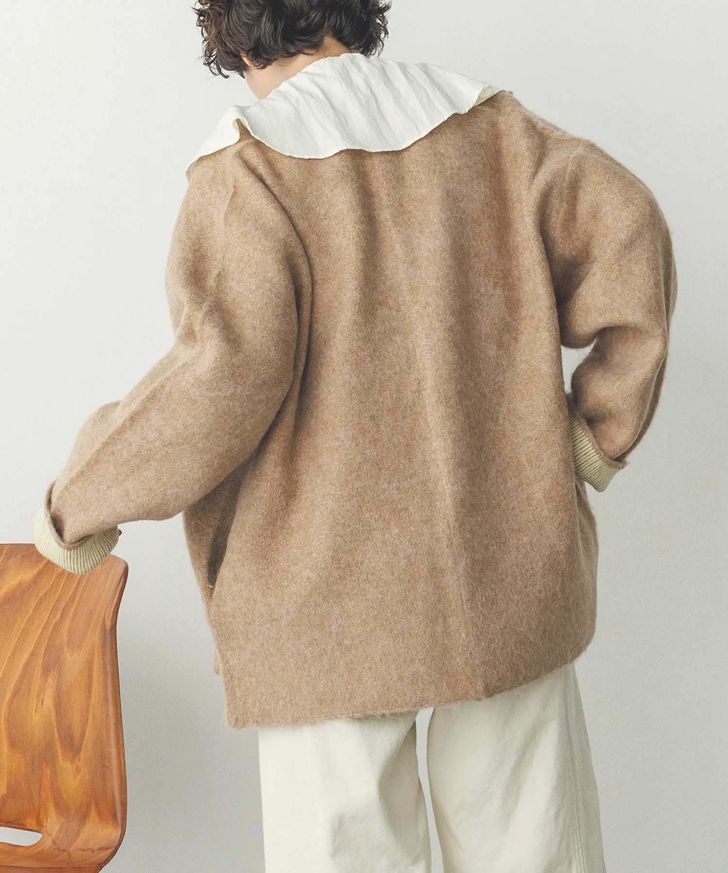 ダブルフェイス ニットコート