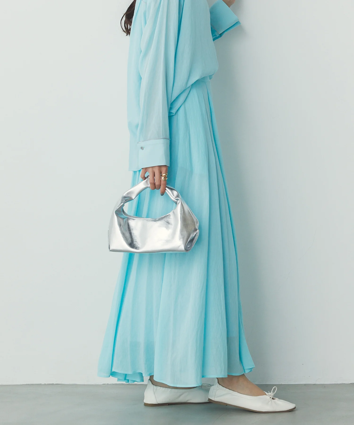 【新色追加】ハイツイストシアー マキシフレアスカート