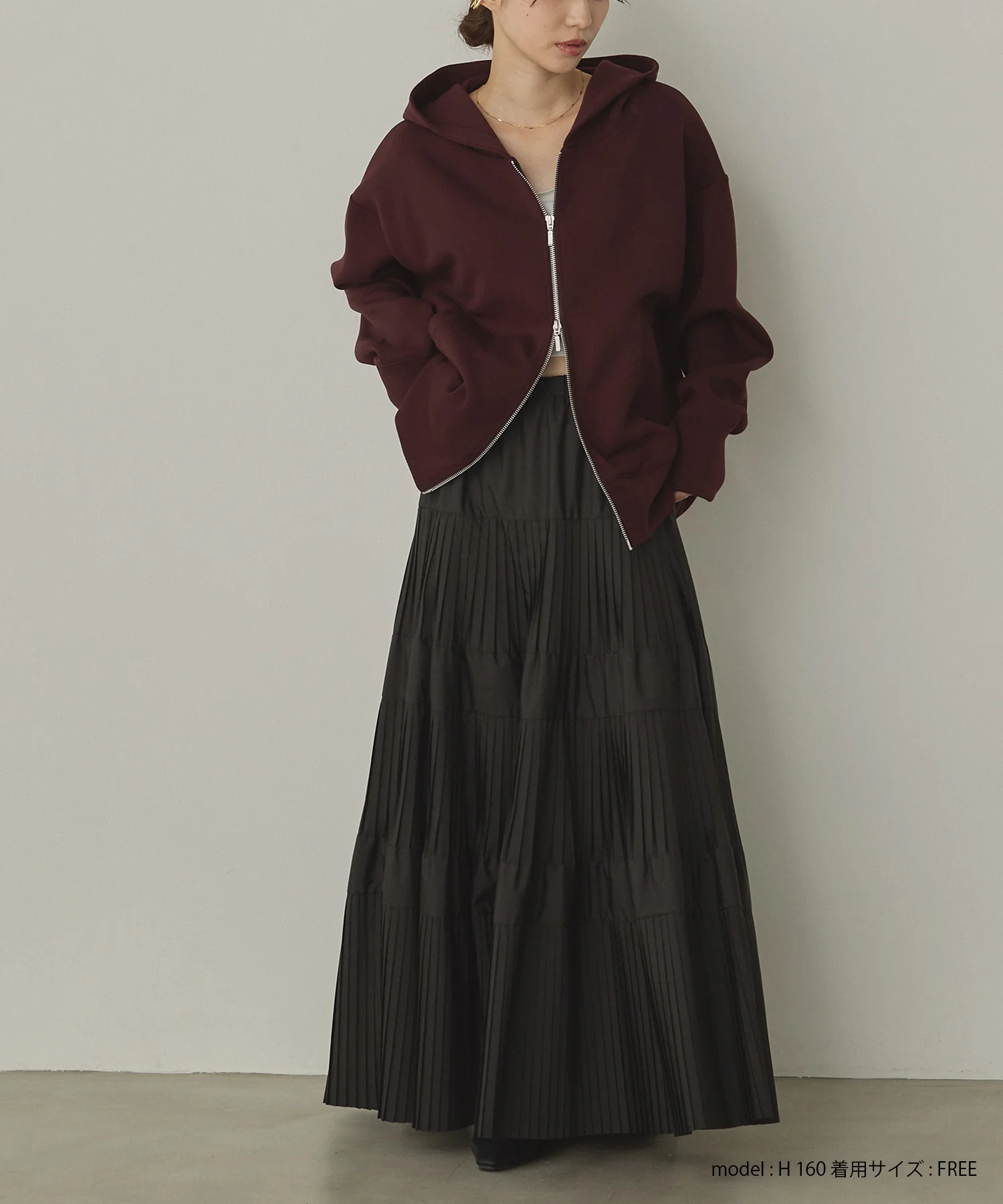 【新色追加】プリーツティアードスカート