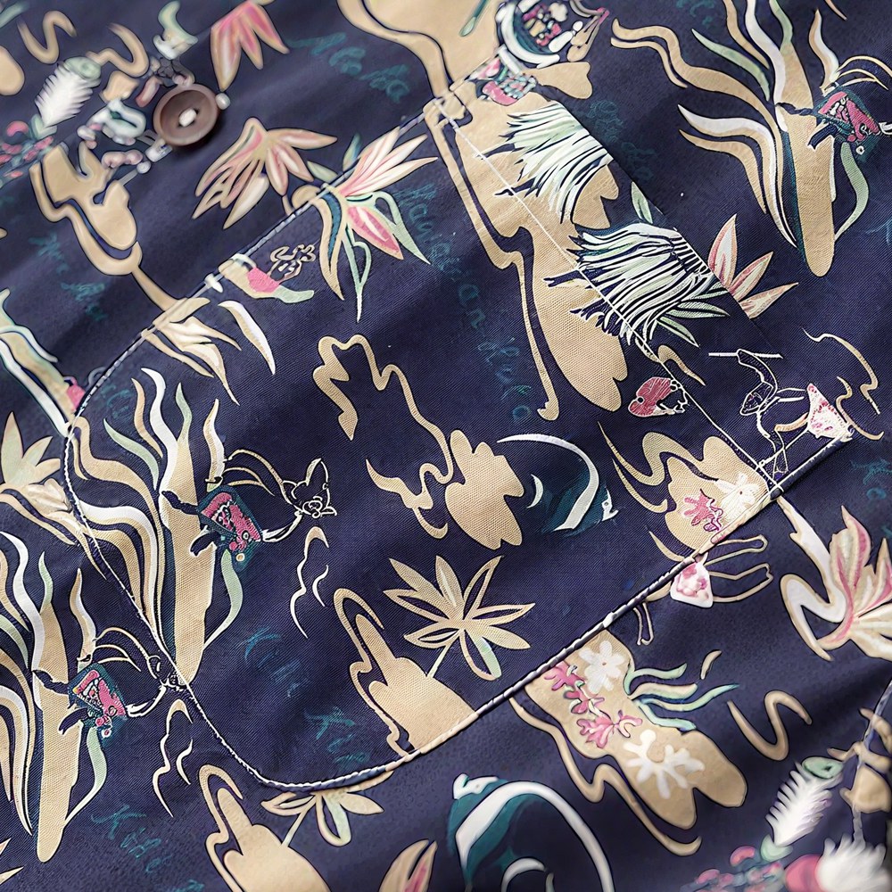 「ハワイの物語」コットンプリントシャツ