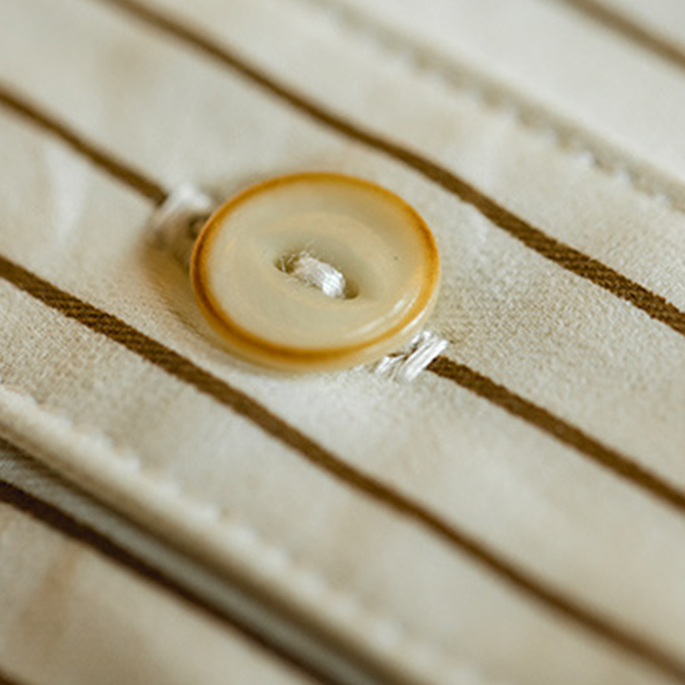 アメカジ　カジュアルベースボールストライプ柄シャツ