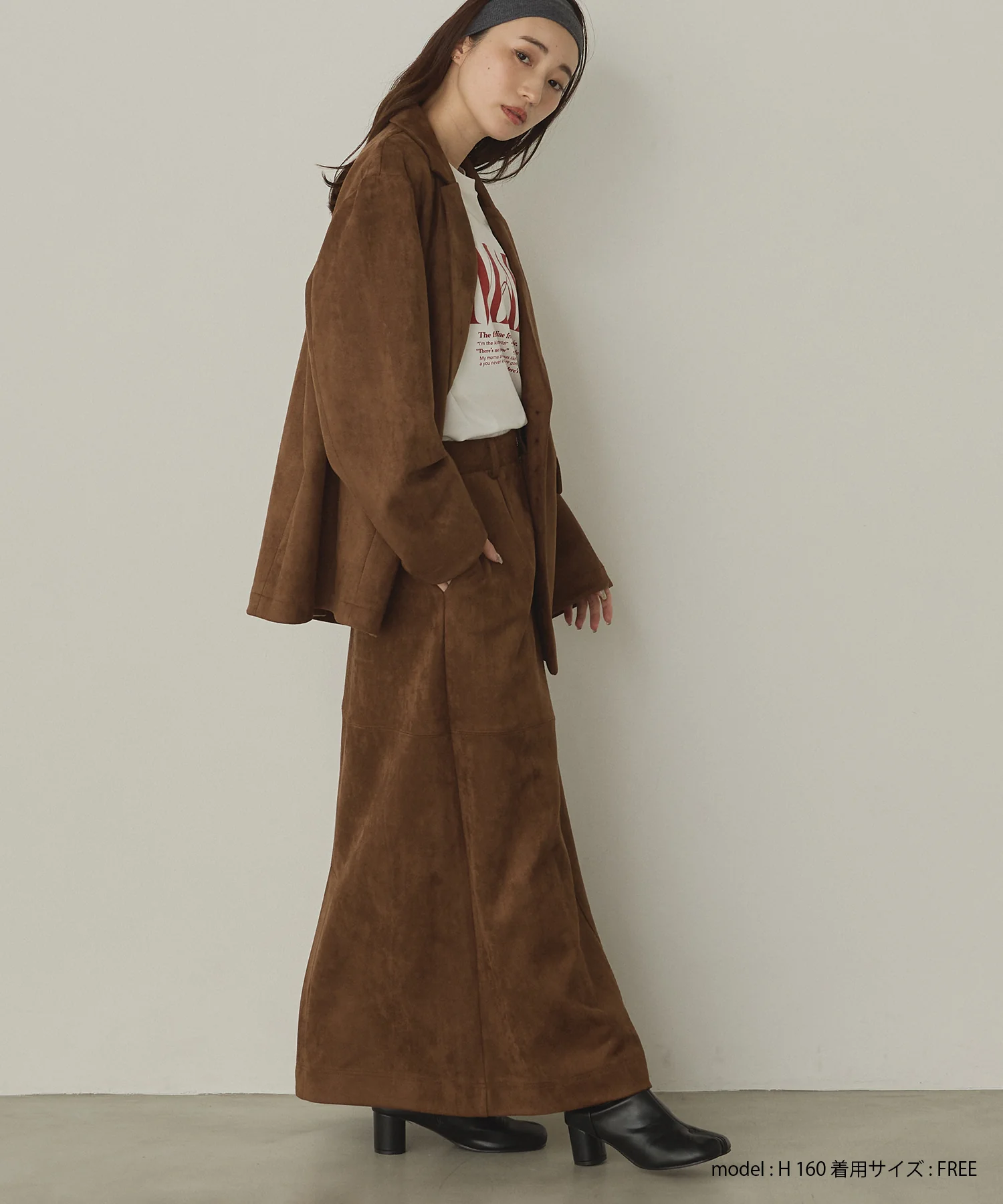 フェイクスウェード テーラードジャケット