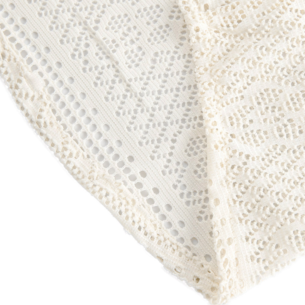 アメカジ　メンズ透かし彫りオープンカラーシャツ 半袖 