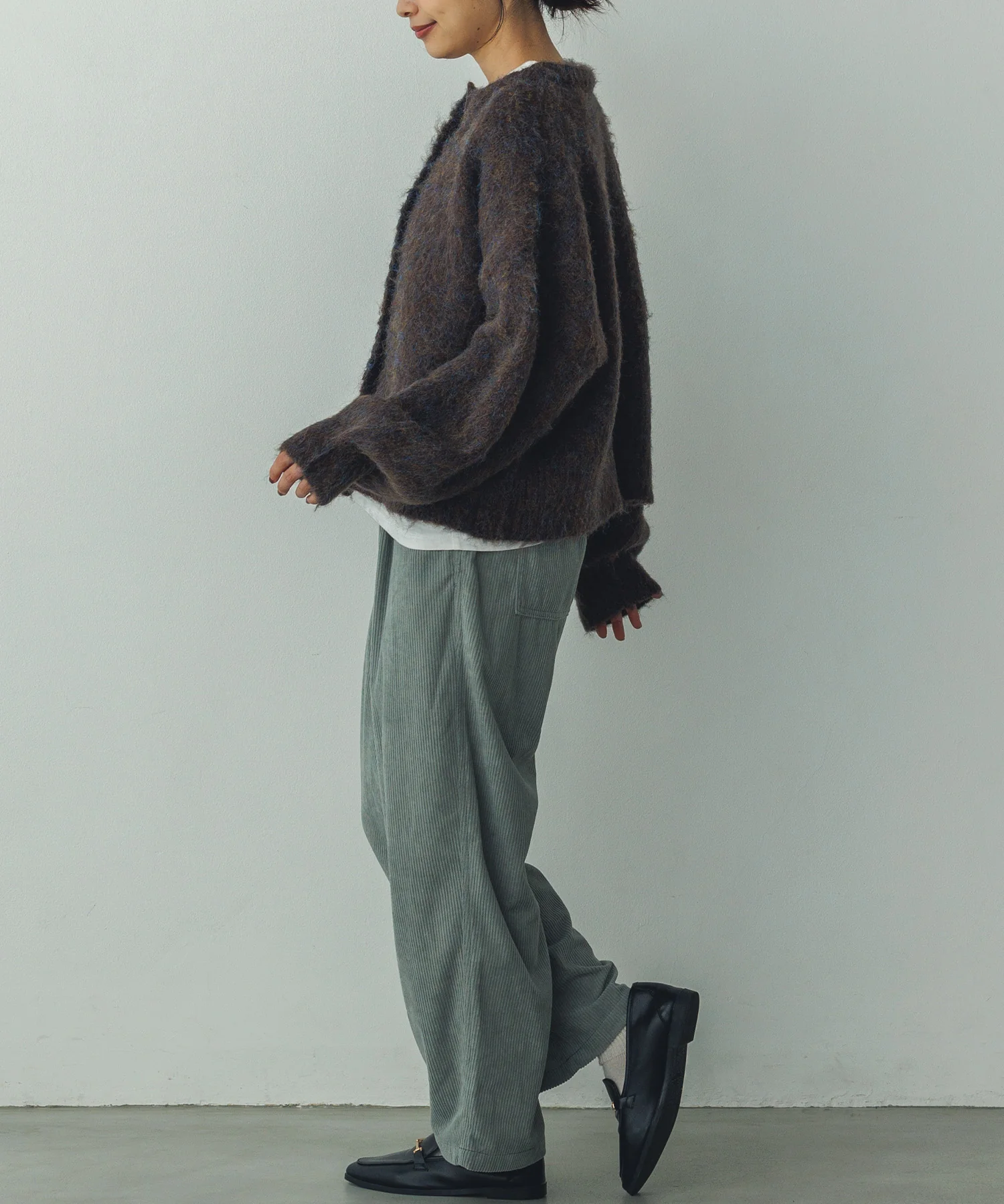 コーデュロイ コクーンパンツ