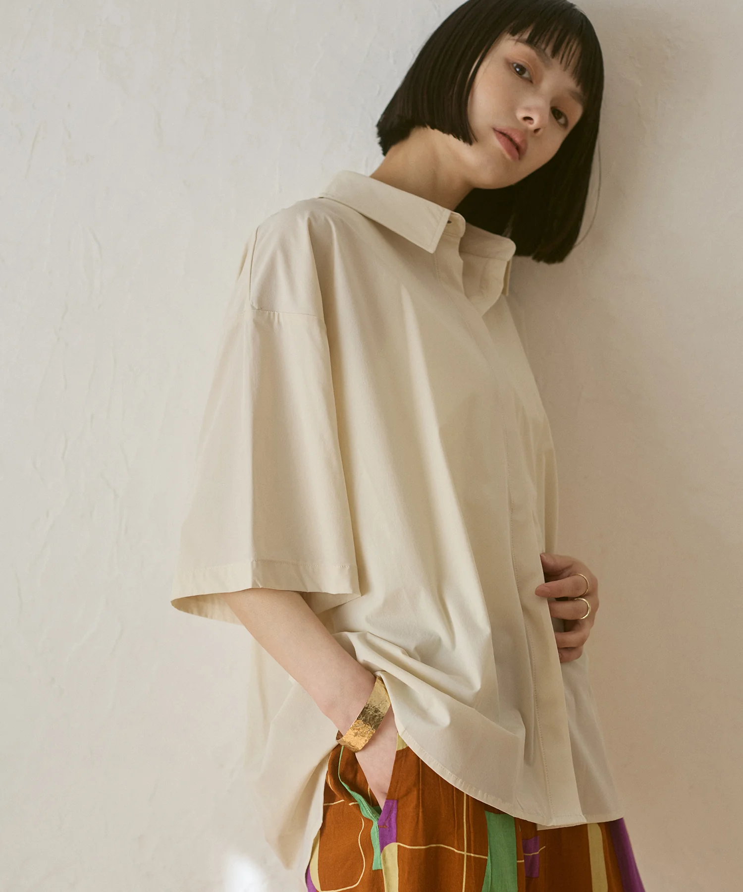 【新色追加】【接触冷感】 バックタックシャツ