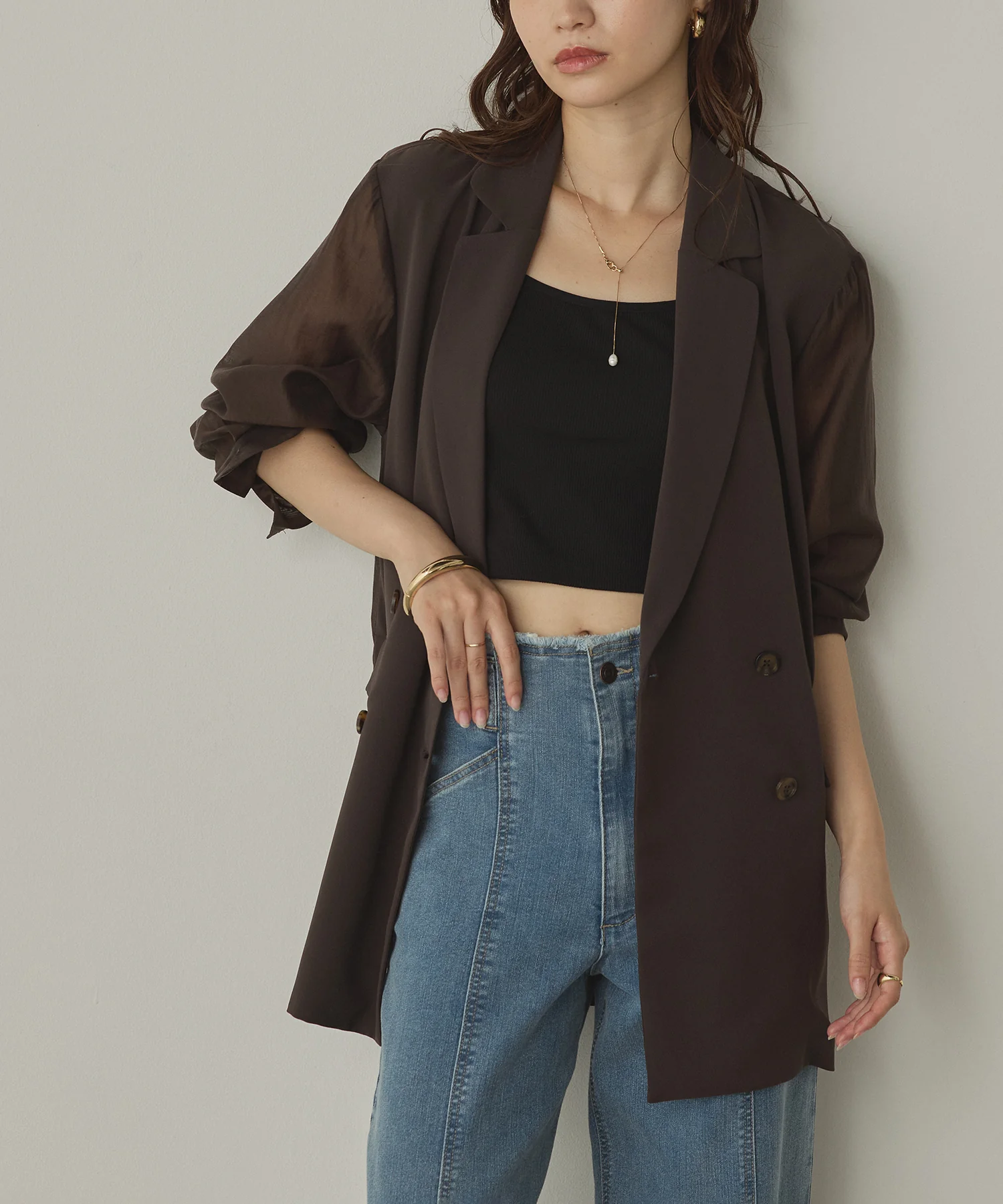 ポリツイル シアーテーラードジャケット