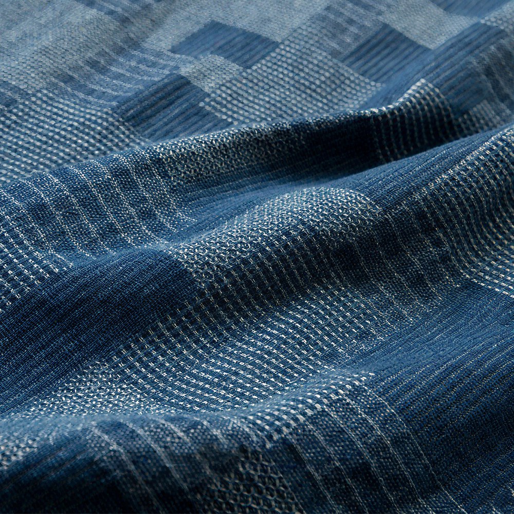 和風藍染刺し子デニムシャツ