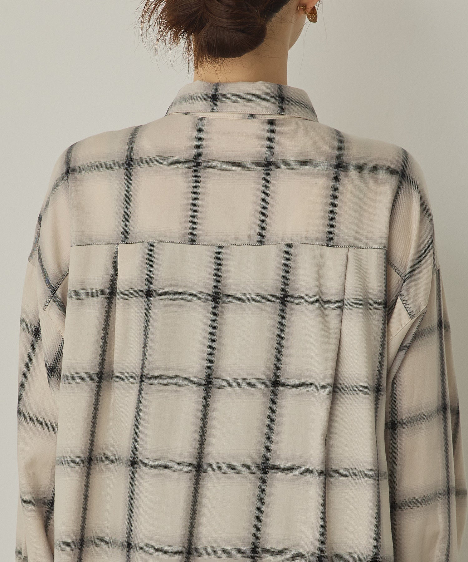 オンブレチェック オーバーシャツ