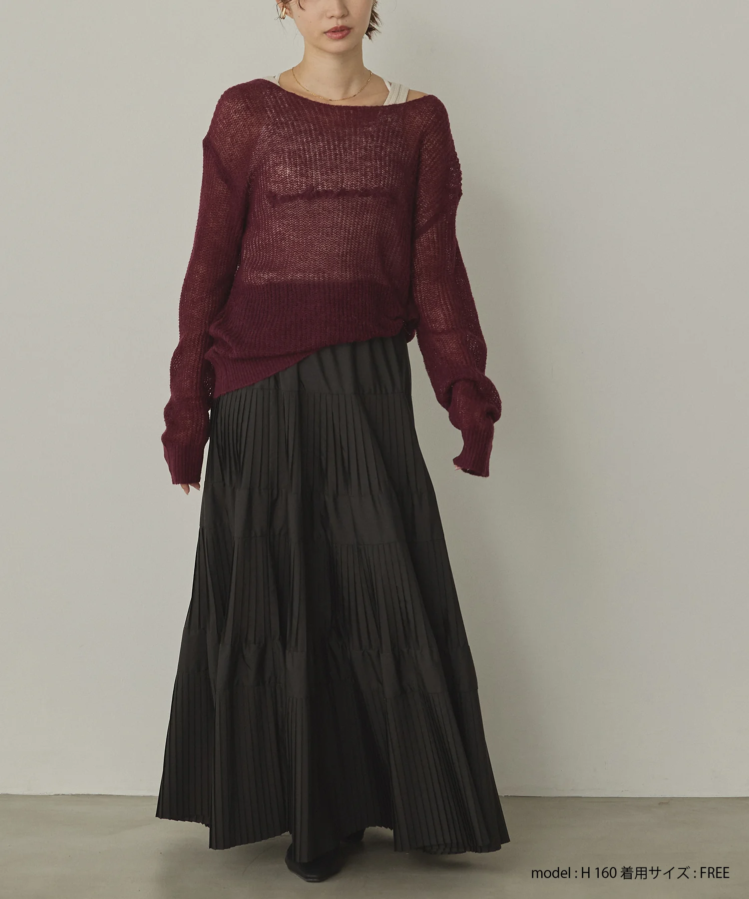 アルパカニット ロゴシアートップス