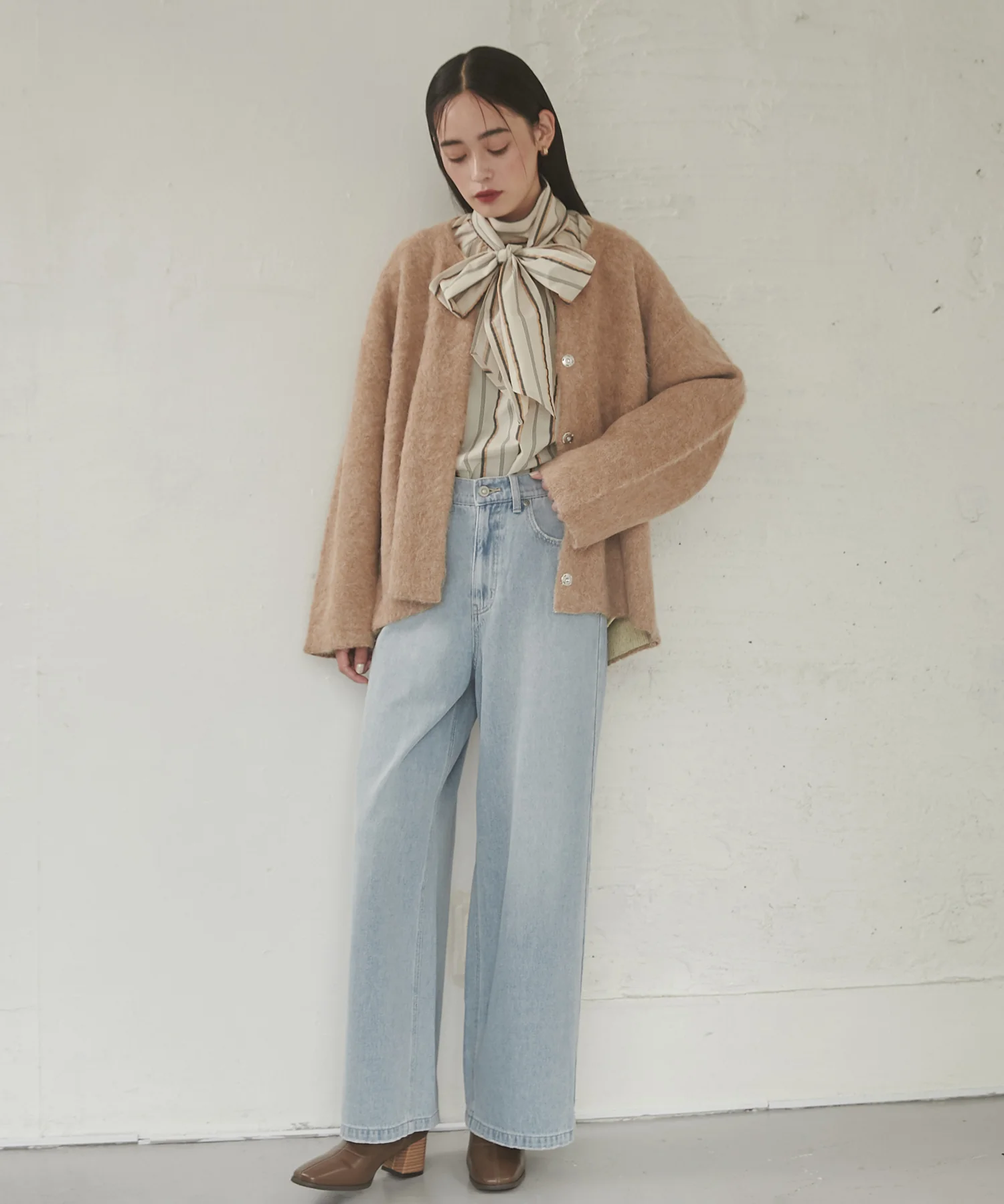 デニム/ツイル バギーパンツ