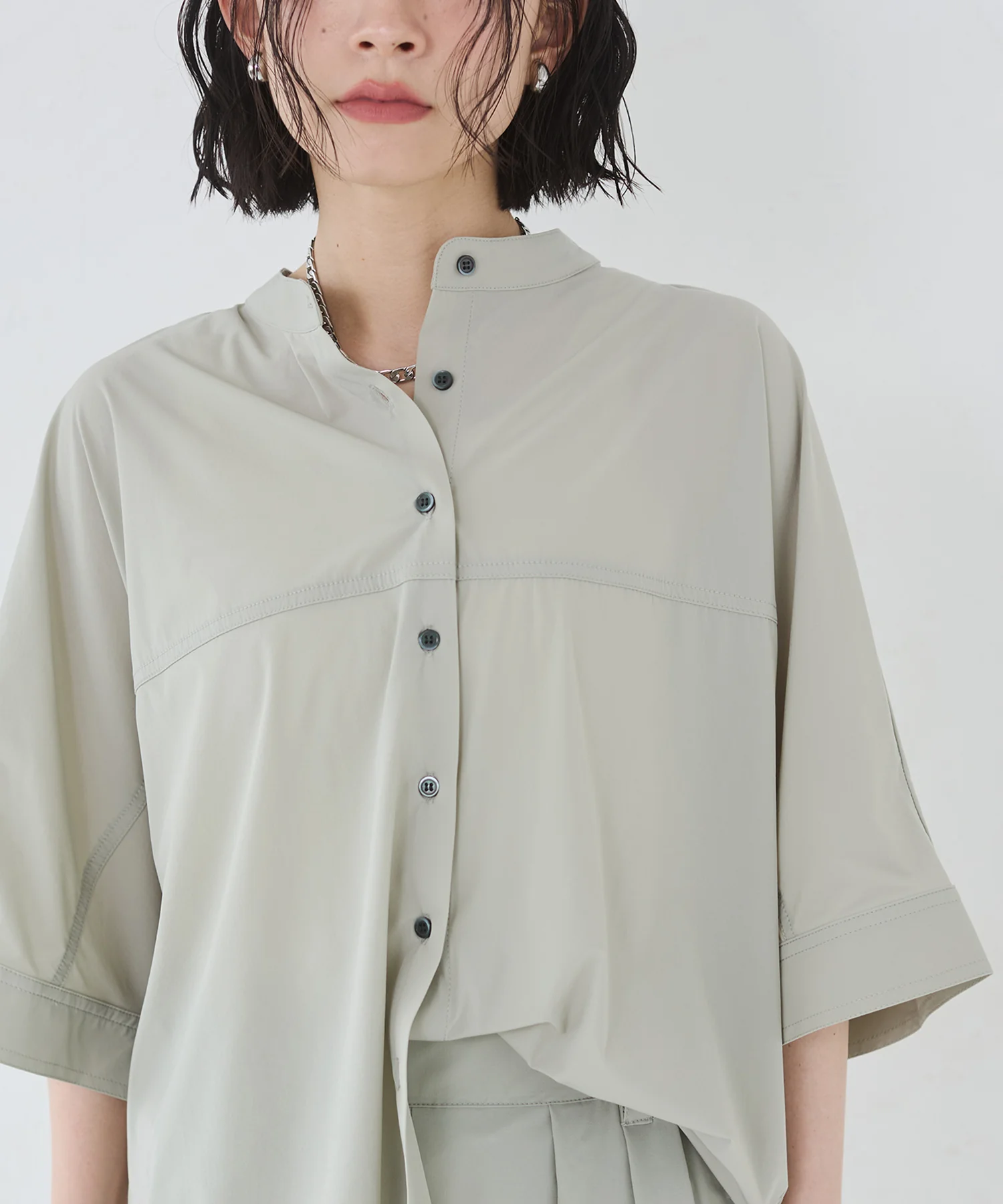 【接触冷感】ドルマンシャツ