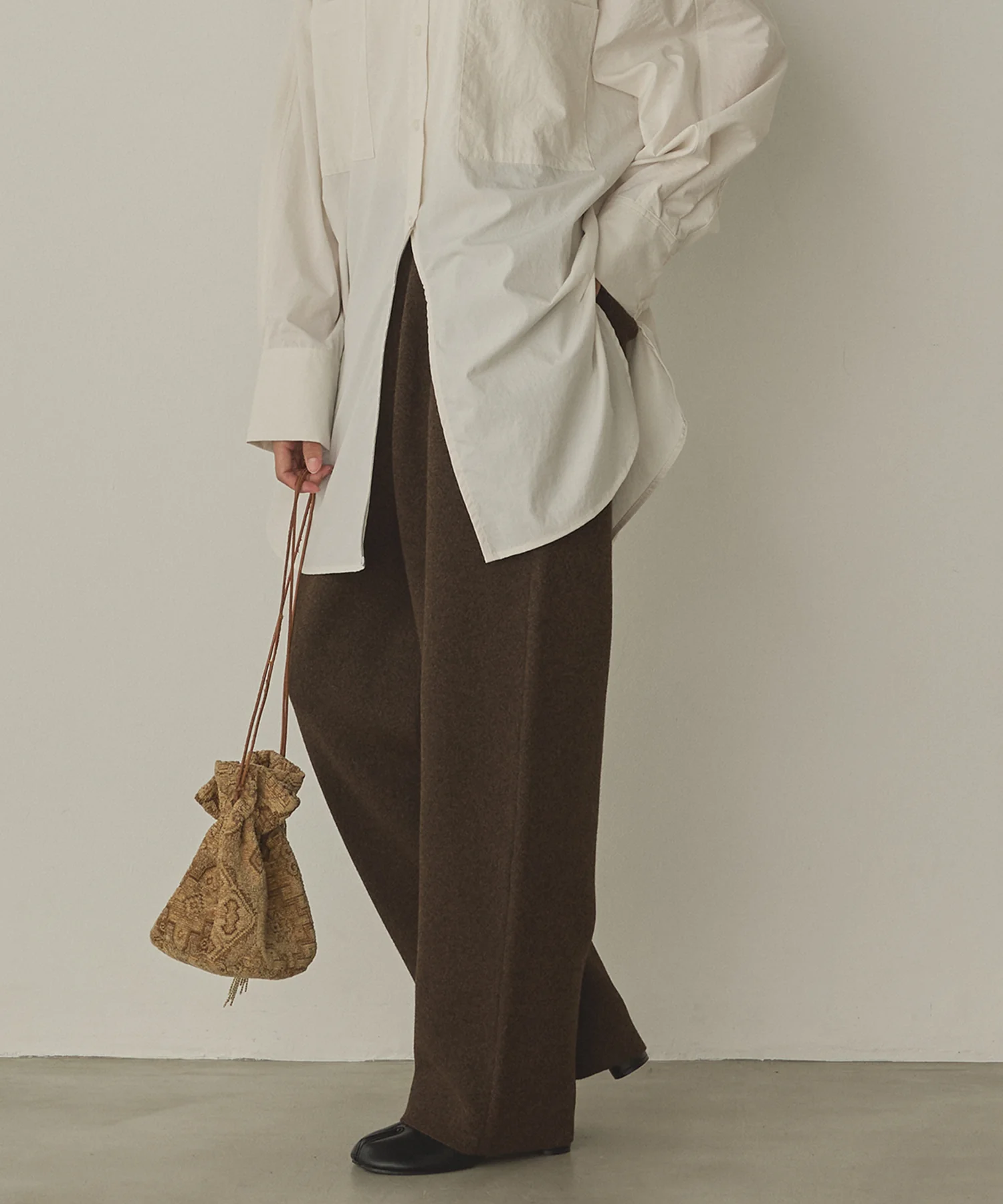 ニット ワイドパンツ