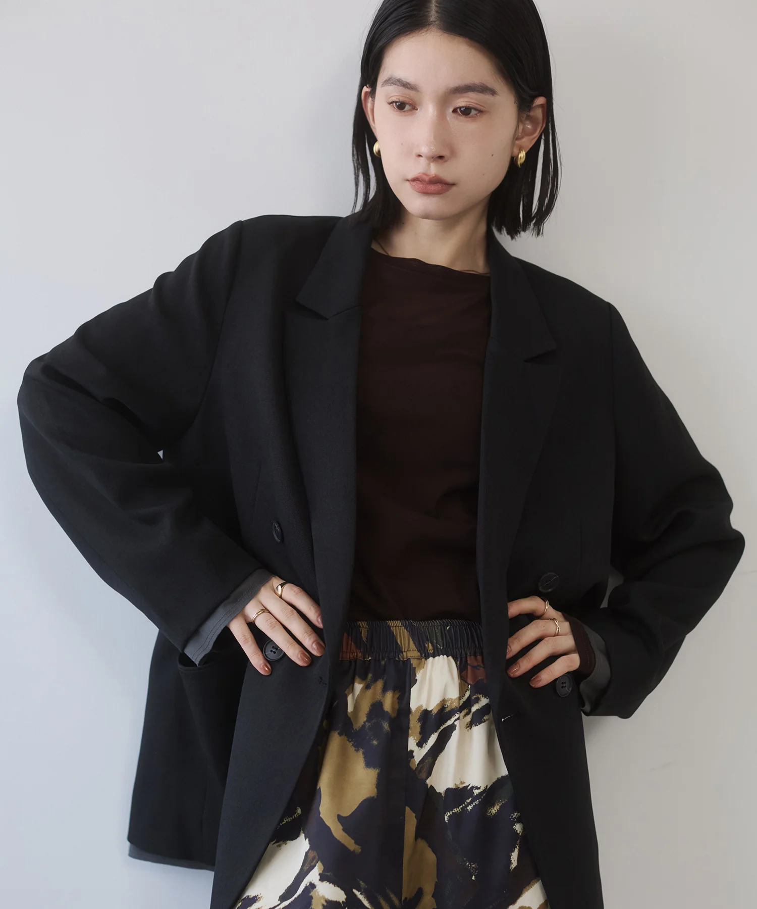 ストライプ ダブルジャケット